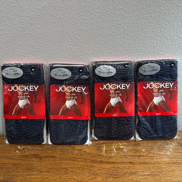 Vintage Jockey Stretch Rib Men’s Underwear – Lot of 4 Packs – Size Medium - Picture 1 of 5